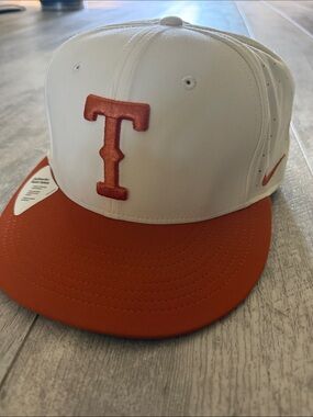 University of Texas Nike White and Orange Snapback Cap with Raised T Logo